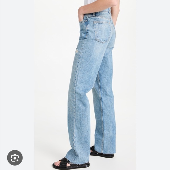 NWT Anine Bing Destructed Lake Indigo - Picture 4 of 5